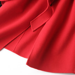 Double-Faced Woolen Cashmere Overcoat Mid-Length Small Woolen Coat