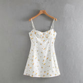 Simple Fitted Comely Printing Slip Dress