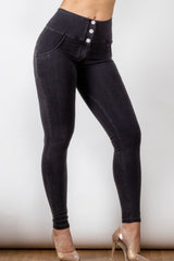 Skinny-Long-Jeans mit hoher Taille