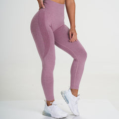 Nahtlose kleine, halbmondförmige, atmungsaktive, schnelltrocknende Fitnesshose mit hoher Taille, pfirsichfarbener, hüftenger, dehnbarer Hüftlift-Yogahose