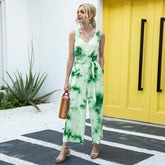 Tie-Dye-Jumpsuit Lässiger, taillenenger Jumpsuit