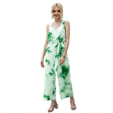 Tie Dye Jumpsuit Casual Waist Tight Jumpsuit