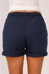 Short à taille resserrée avec cordon de serrage