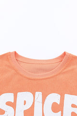 SPICE GIRL Graphic Ribbed Sweatshirt