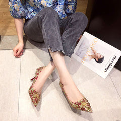 Women's Wedding Korean Style Stiletto Low-cut High