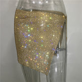 Strass Strassrock Hipster Schlitzrock