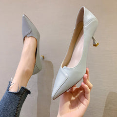 Spring Summer Stiletto Low-cut Nude Professional