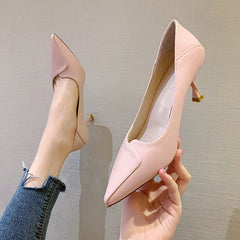 Spring Summer Stiletto Low-cut Nude Professional
