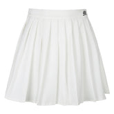 Street College Small Embroidered Letter Graphic Pleated Skirt