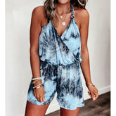 Loose Printing Gallus Siamese Trousers Romper