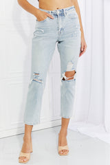 Vervet by Flying Monkey StOut Full Size Distressed Cropped Jeans
