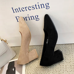 Damen High Chunky Sommer Schwarz Bequeme Heels