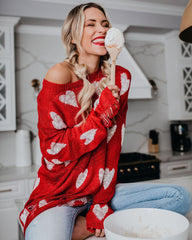 Herz Trendy Strickpullover