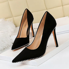 Women's Nightclubs Thinner Super High Stiletto Suede Heels