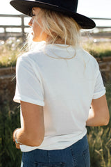 Star Stripe Graphic Round Neck Tee