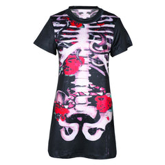 Halloween Kostüm Totenkopf Spirituelle Liebe Cosplay Performance Wear Bedrucktes Kleid