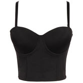 Rückenfreies Tube-Top, einfarbiger BH, kleine Schlinge, abnehmbarer Schultergurt, formend, kurz, tanzende Dame, eingewickelte Brust