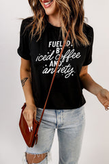 FUELED BY ICED COFFEE ANXIETY Graphic Tee