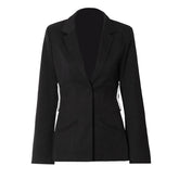 Small Waist Tight Slimming Blazer Hollowed-out Cropped Outfit Slim Fit Coat