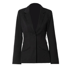 Small Waist Tight Slimming Blazer Hollowed-out Cropped Outfit Slim Fit Coat