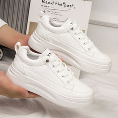 Trendy Comfortable Durable Women's Platform White