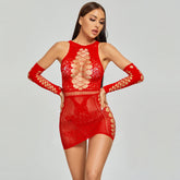 Robe fourreau papillon tentation, ensemble à manches mi-longues et jupe courte