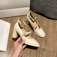 Chaussures hautes et basses épaisses pour femmes, élégantes et confortables