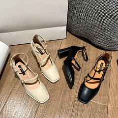 Chaussures hautes et basses épaisses pour femmes, élégantes et confortables