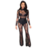 Lace See Through Nightclub Jumpsuit