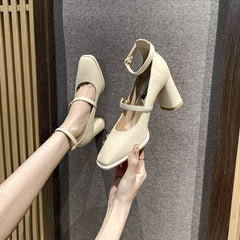 Chaussures hautes et basses épaisses pour femmes, élégantes et confortables