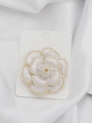 Retro Perlenbrosche mit Blumenmuster
