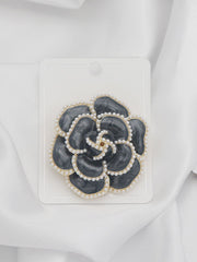 Retro Perlenbrosche mit Blumenmuster