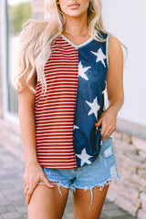 Star Stripe V-Neck Tank