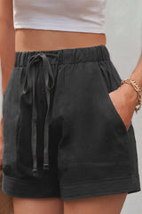 Short à poches avec cordon de serrage et taille élastique
