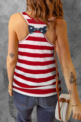 Star Stripe Scoop Neck Tank