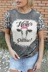 T-shirt à manches courtes imprimé léopard