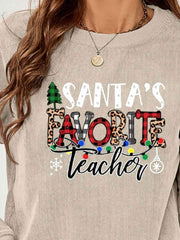 Sweat-shirt graphique « LE PROFESSEUR PRÉFÉRÉ DU PÈRE NOËL »