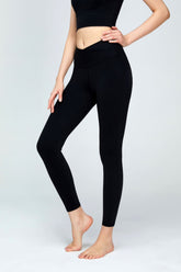 Leggings de sport taille en V