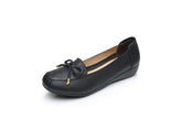 Graceful Charming Cowhide Flat Bottom Comfort