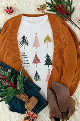 T-shirt à manches courtes avec motif arbre de Noël