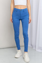 YMI Jeanswear – Kate – Hyper-Stretch-Skinny-Jeans in voller Größe mit mittelhohem Bund in Elektroblau