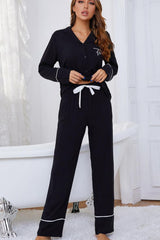 Graphic Contrast Shirt Pants Lounge Set