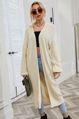 Balloon Sleeve Open Front Duster Cardigan