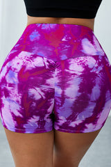 Tie-Dye Wide WaistbYoga Shorts