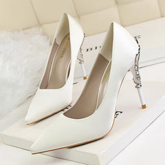 Women's Korean Metal Stiletto Shallow Heels