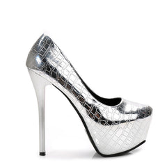 Women's Increasing Insole Round Toe Metal Embossed