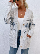 Cardigan à motif flocon de neige Fair Isle avec poches