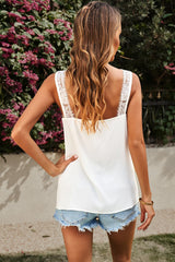 Spliced Lace Plunge Tank