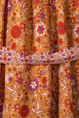 Robe bohème à manches volantées et bordures volantées