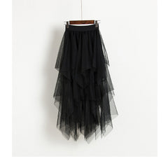 High Waist Mesh Skirt Fairy Tide Skirt